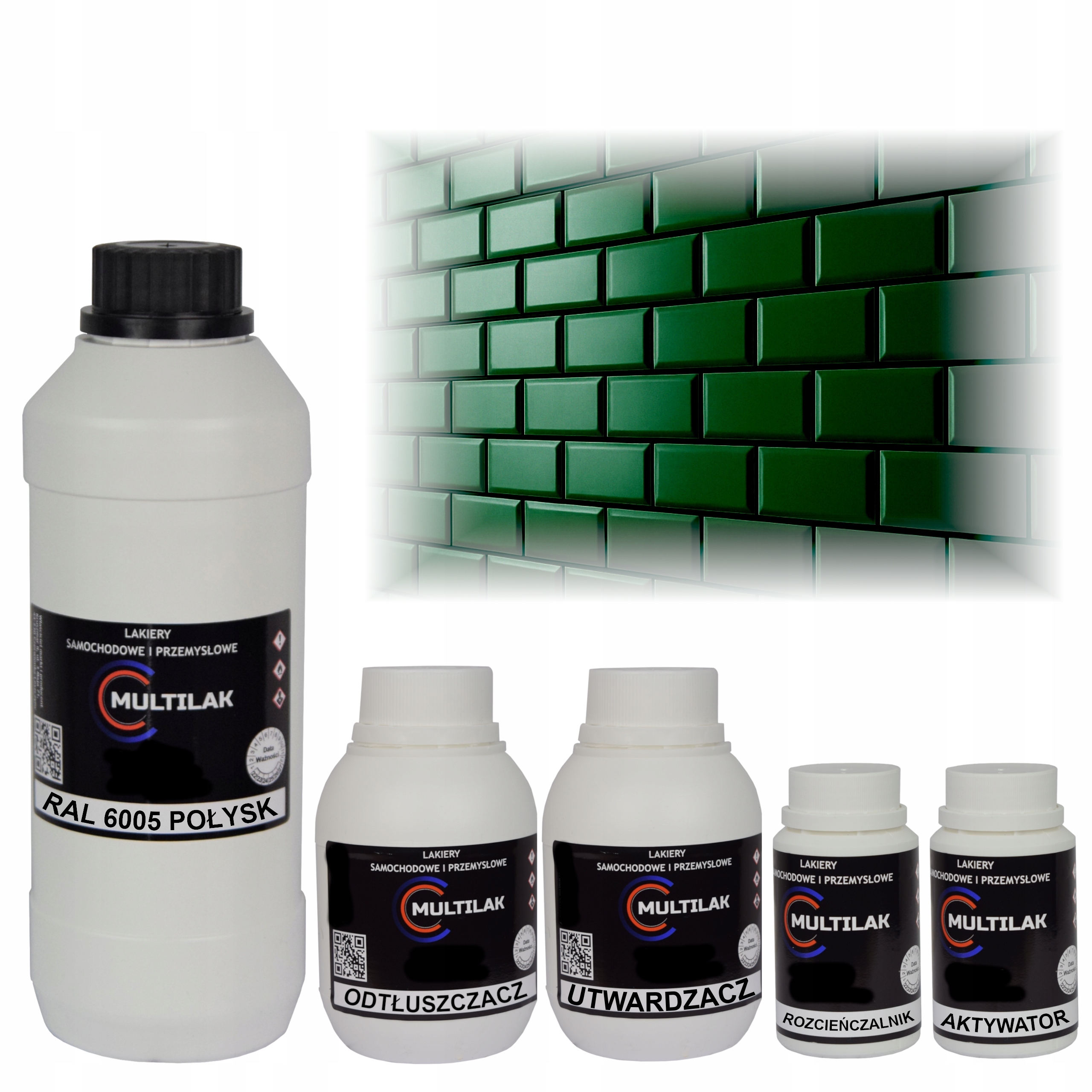 Lak farba Ral 6005 na glazúru dlaždíc a dlaždíc na valček, štetec 1L Lesk