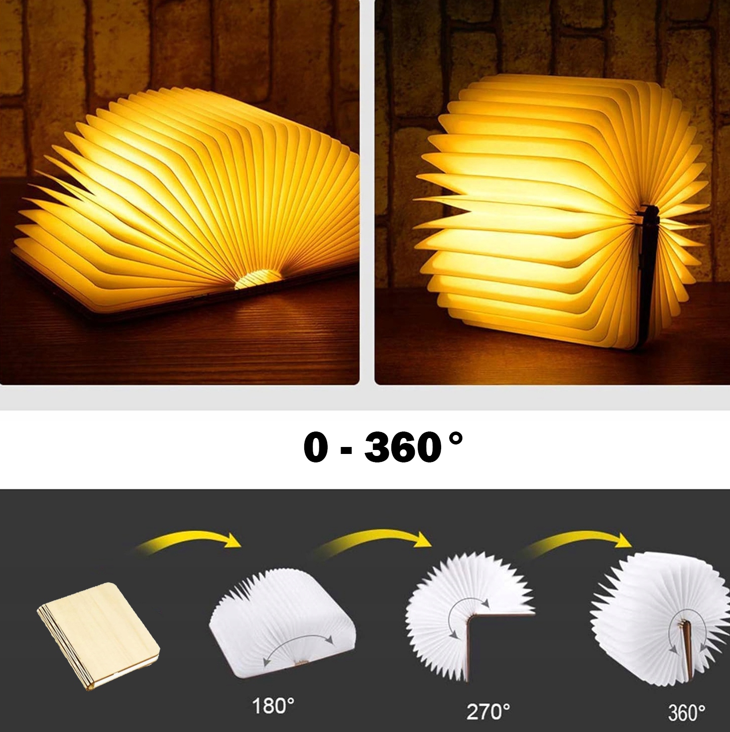 Lampka nocna LED RGB KSIĄŻKA 3D biurkowa na biurko do sypialni dla dzieci Marka inna marka