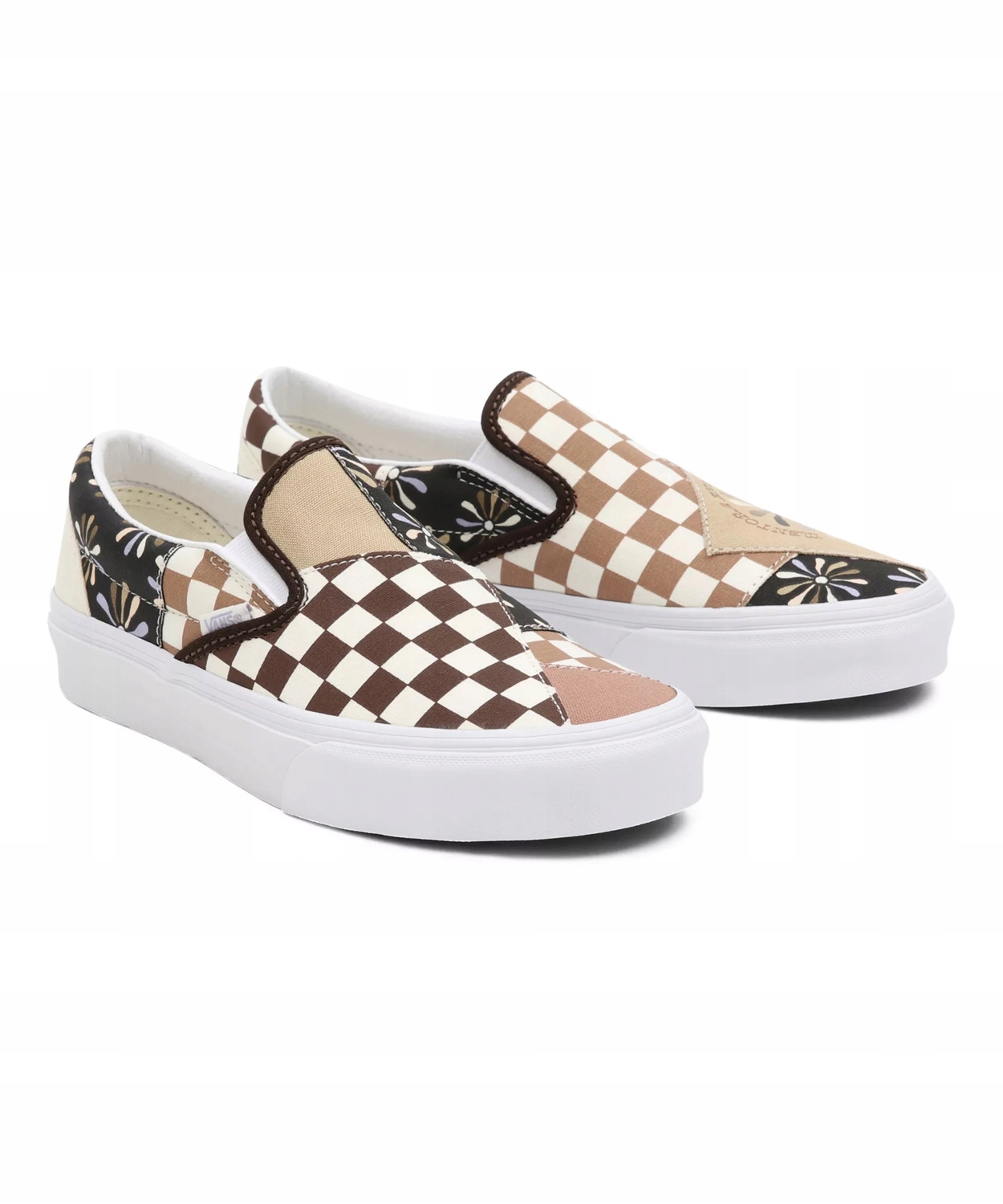 slip on vans patchwork