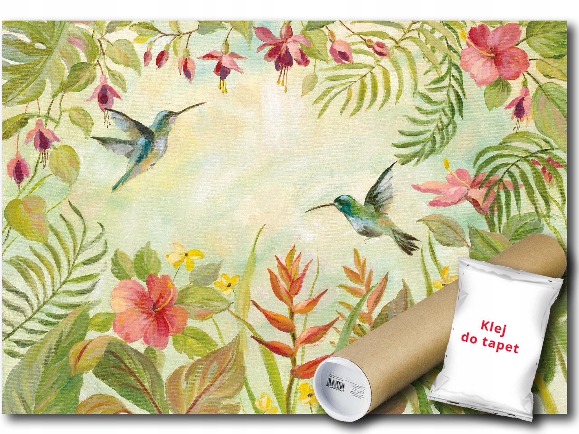 Vinylová Fototapeta Vták Koliber Rastliny 416x254