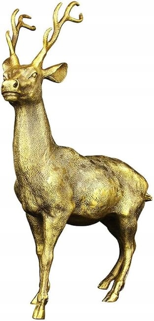 Dekorácia Jeleň zlatý 43cm