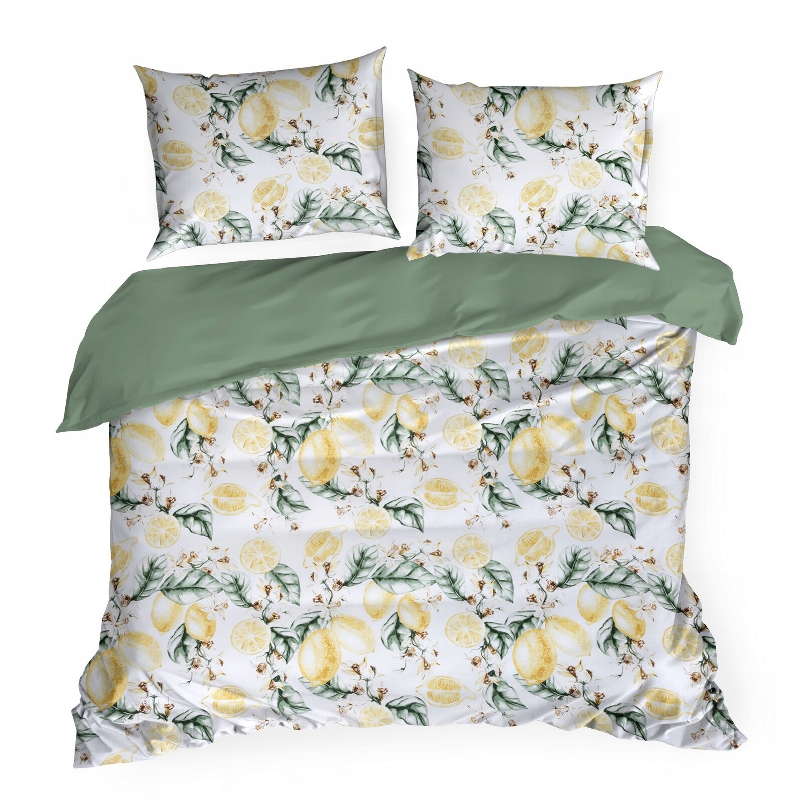 Komplet Pościeli Satynowej 100% bawełna Spring 91 160X200 Żółte Cytryny