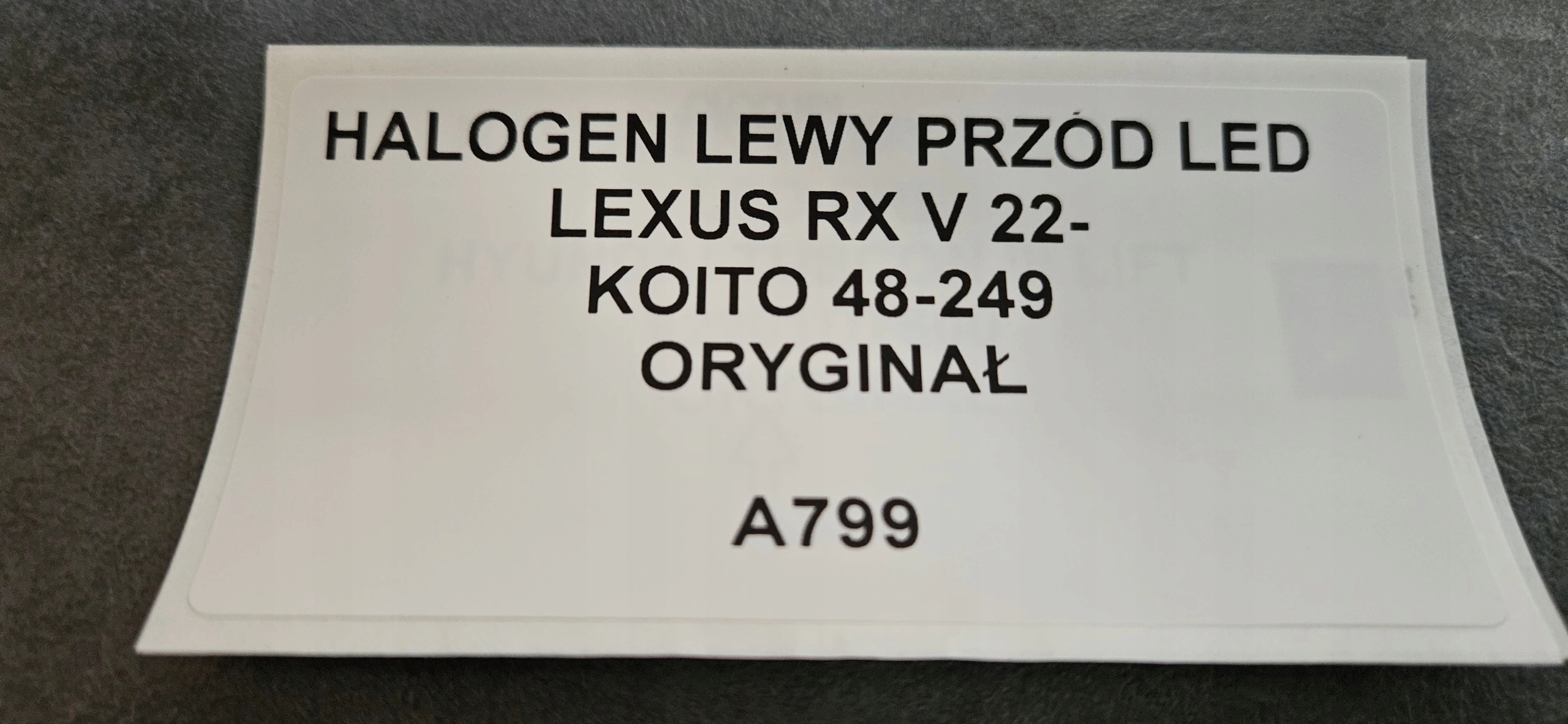 галоген левая перед led lexus RX V 22- оригинал