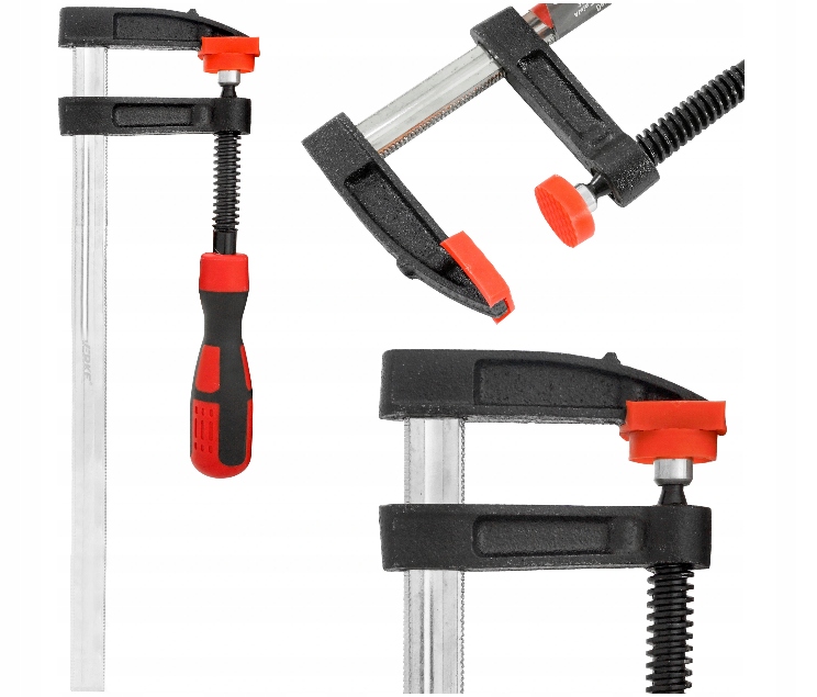 ŚCISK STOLARSKI DO DREWNA ZACISK UCHWYT 250x50mm TYP F WARSZTATOWY STALOWY