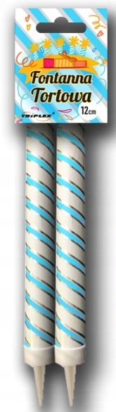 

Fontanna Tortowa Urodziny Niebieska 12cm 2szt.
