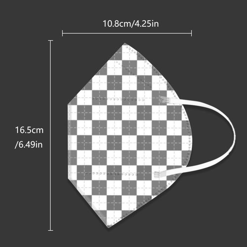 MASKA KN95 OCHRONNA 4 warstwowa TRÓJKĄTY wzór Marka Tcare