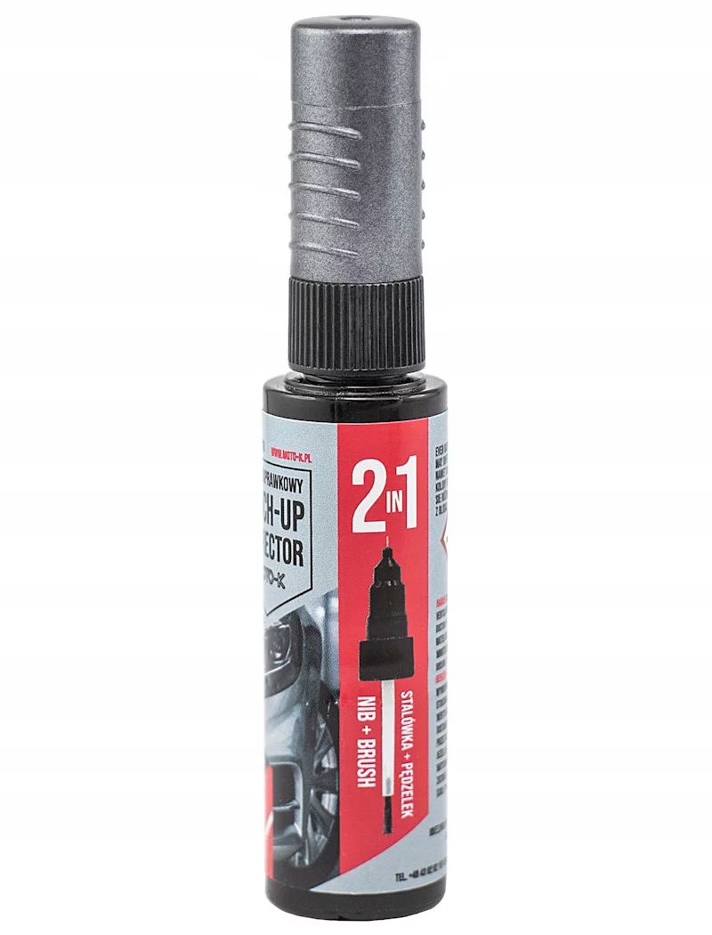 Moto-k lakier zaprawkowy zaprawka z rapidografem Szary Metalik 610 12ml