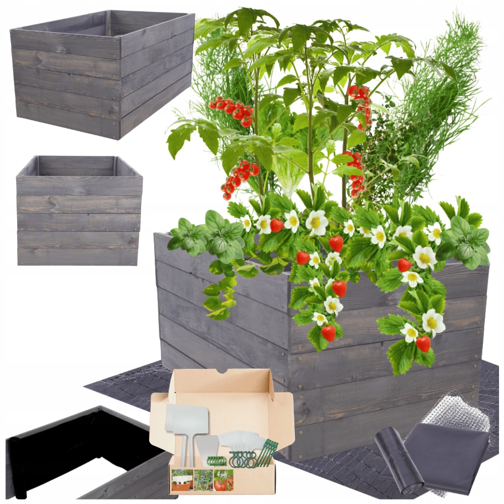 Vyvýšený záhon zeleninový záhon boxy inspekt kvetináč impregnát 45x90x90