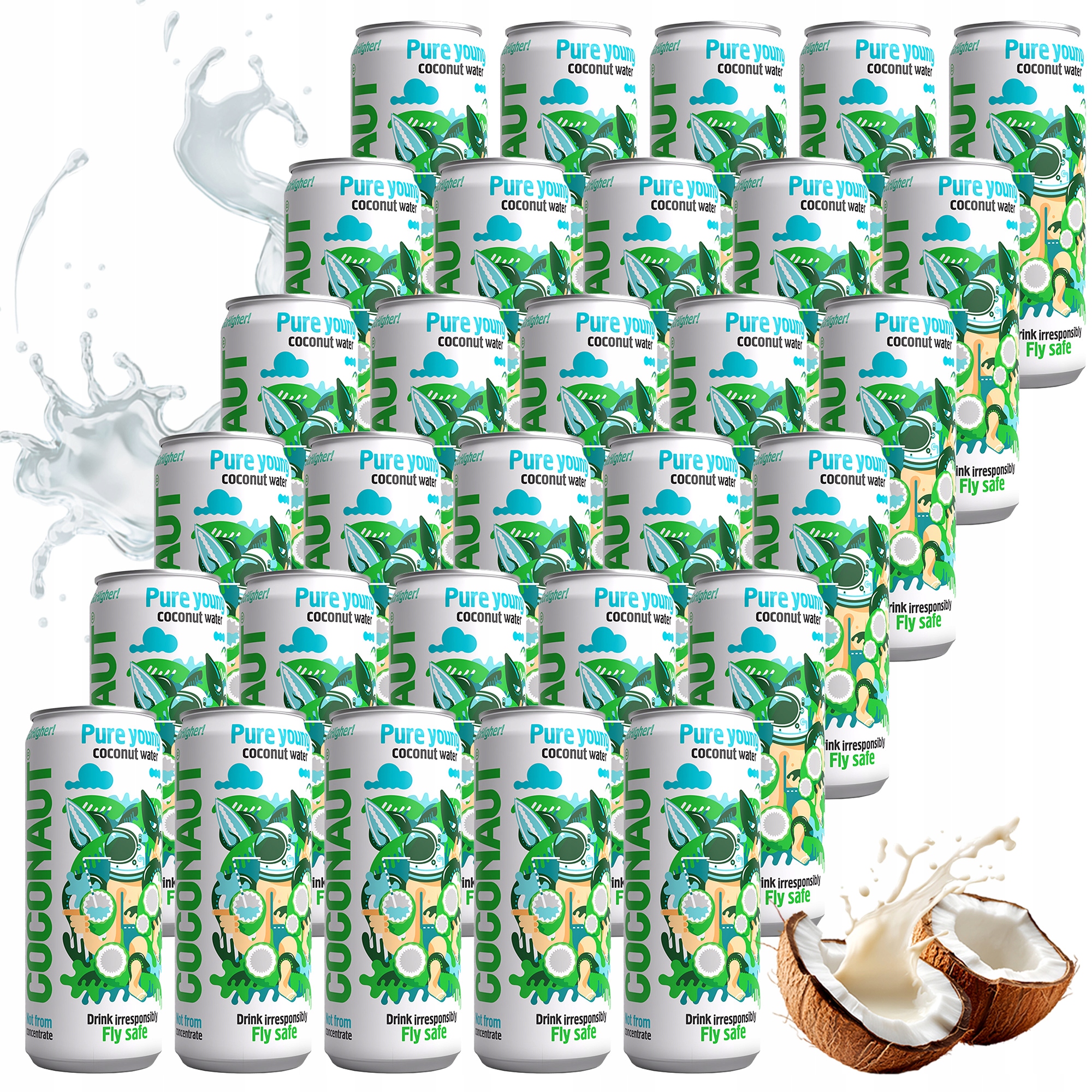 NEPERLIVÁ PŘÍRODNÍ KOKOSOVÁ VODA COCONAUT 320 ML Z MLADÉ KOKOSOVÉ PLECHOVKY