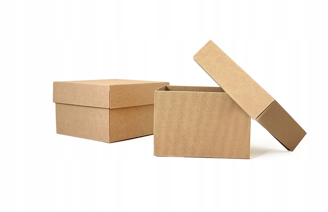 Karton z tektury karbowanej 220x220x150mm z wieczkiem 10 sztuk