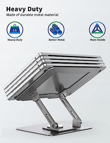 SOUNDANCE PODSTAWKA POD LAPTOPA 360° OBROTOWA ERGONOMICZNA SREBRNA — miniatura 4