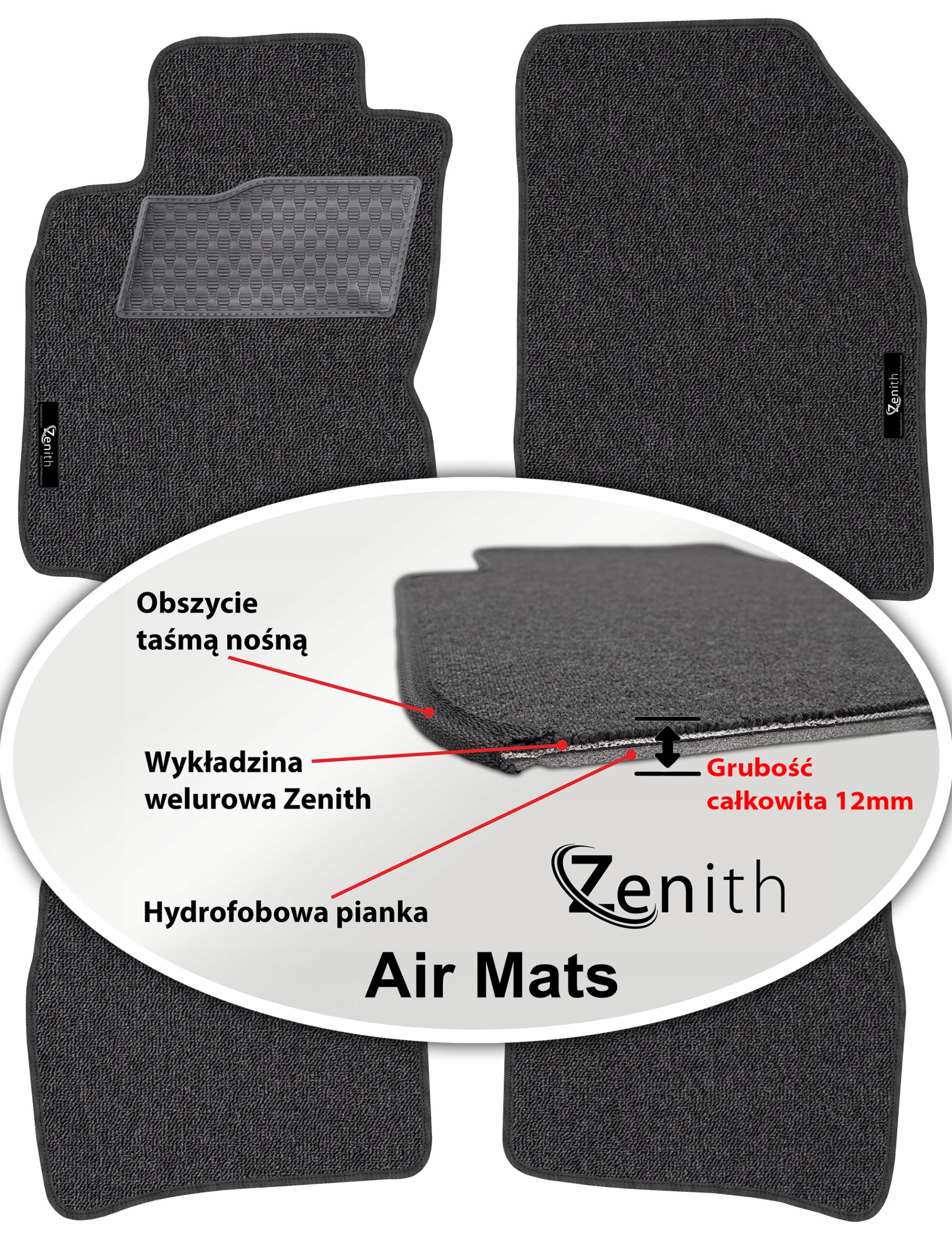 Nissan Note I 2006-2012 Velúrové koberčeky do auta Zenith Air Mats