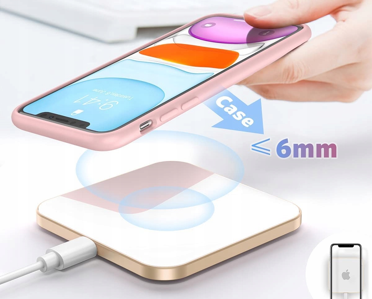 BEZPRZEWODOWA ŁADOWARKA AGPTEK DW01 BIAŁA Prąd wyjściowy 1 mA