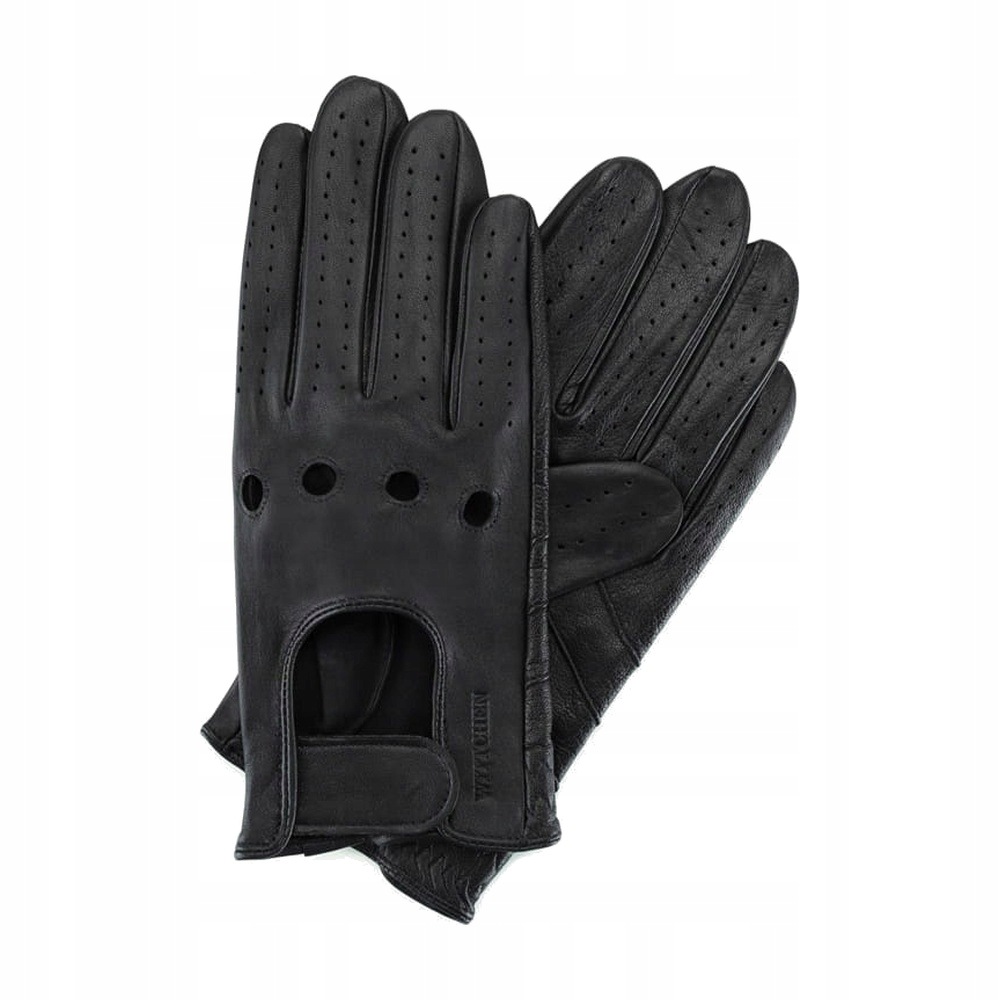 Pánské kožené automobilové rukavice Wittchen 46-6L-381-1 L, Černé