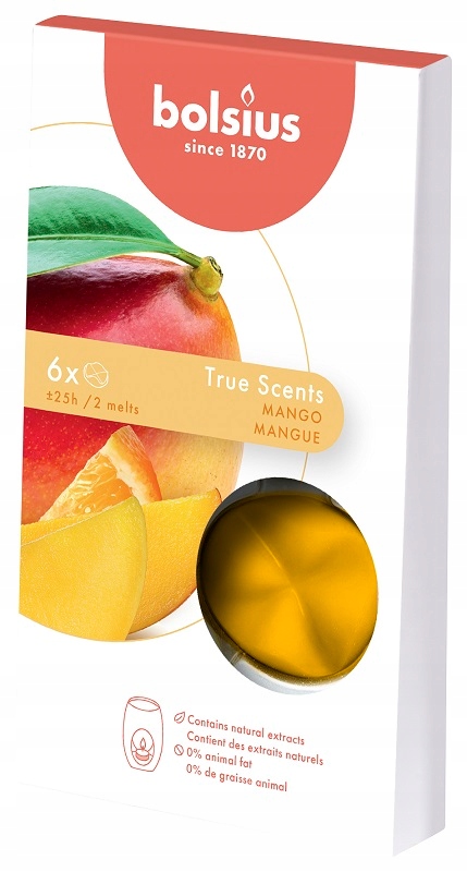 

Bolsius Płatki Woski Zapach True Scents Mango A'6