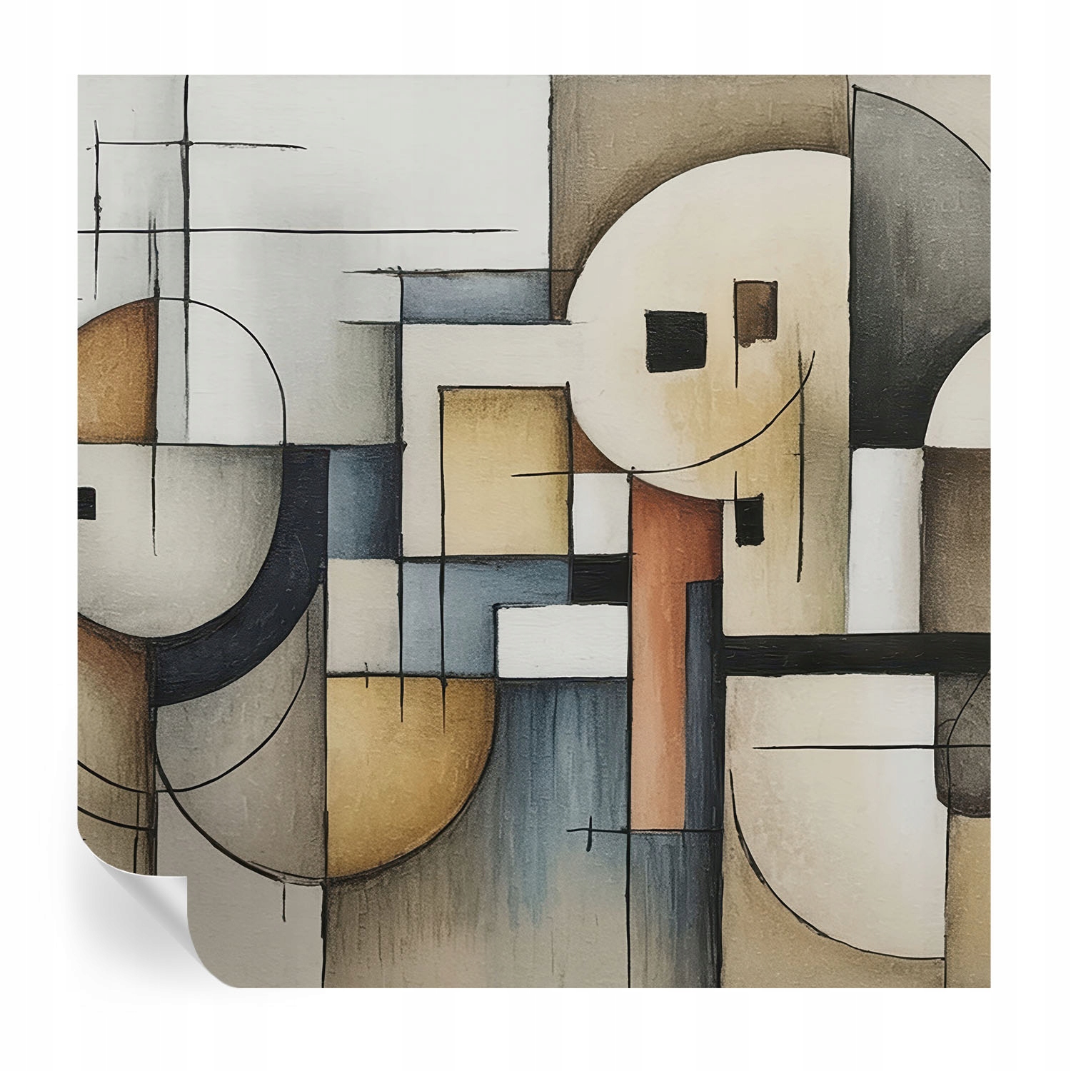 Samolepiaca fototapeta na stenu 3D Loft Geometrická harmónia 250x250 cm