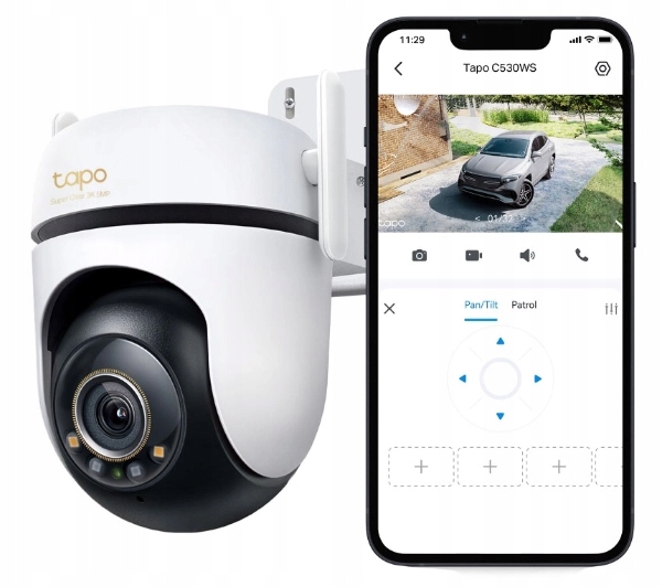 Kamera obrotowa 5MP Tp-link Tapo C530WS detekcja alarm tryb nocny microSD