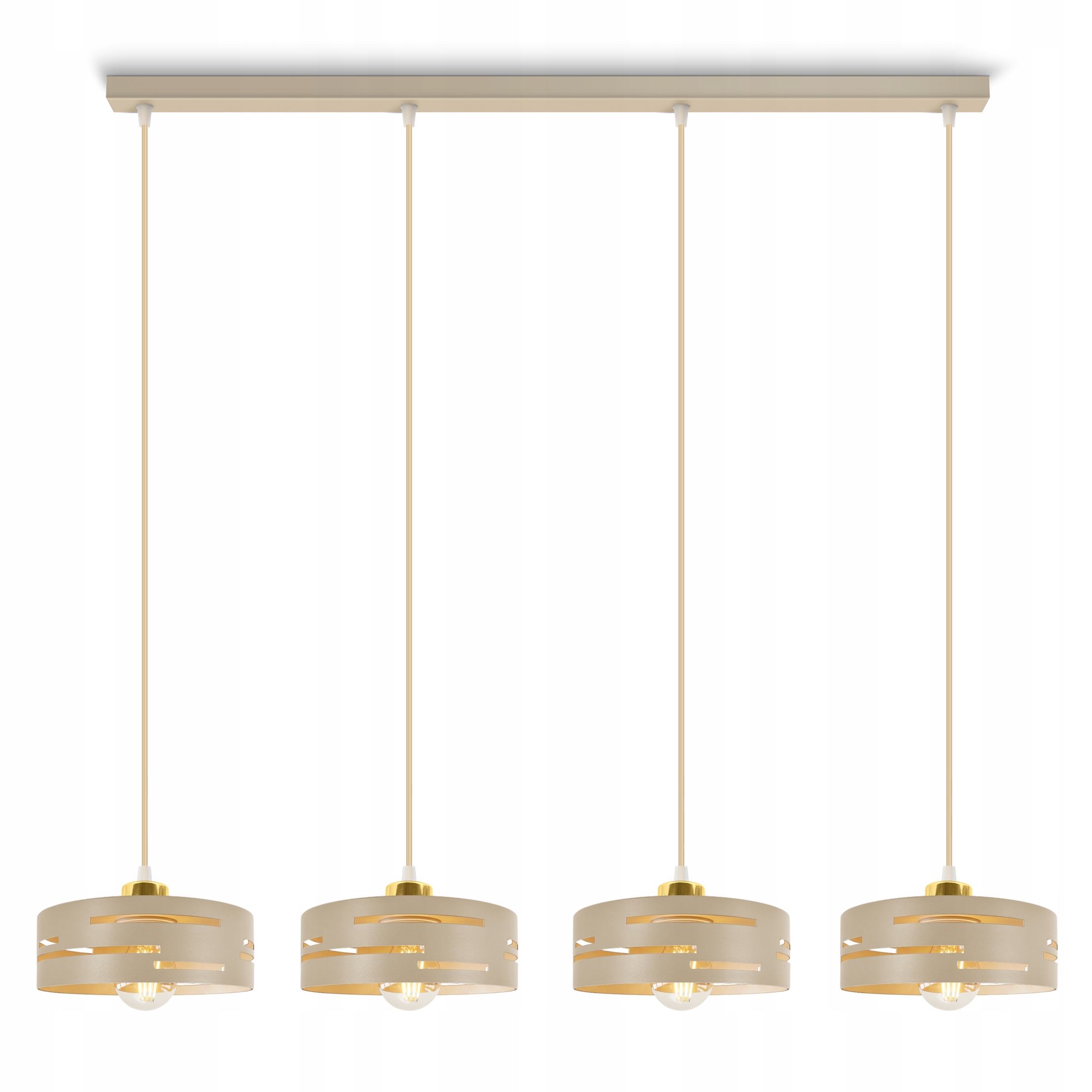 Závěsná lampa do obývacího pokoje Béžová Zlatá E27 Moderní Loft Nastavitelná Luxolar