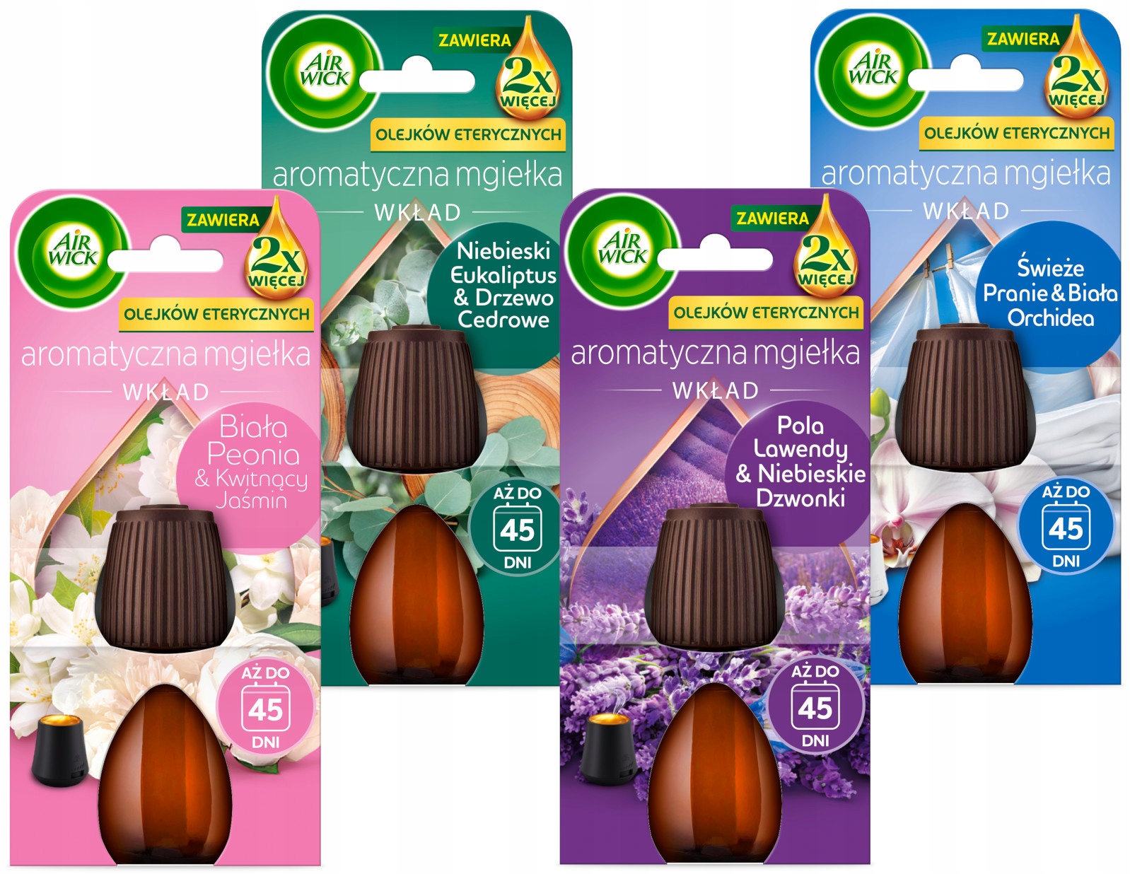 Levně Air Wick Aromatická mlhová náplň do osvěžovače vzduchu 4 x 20 ml