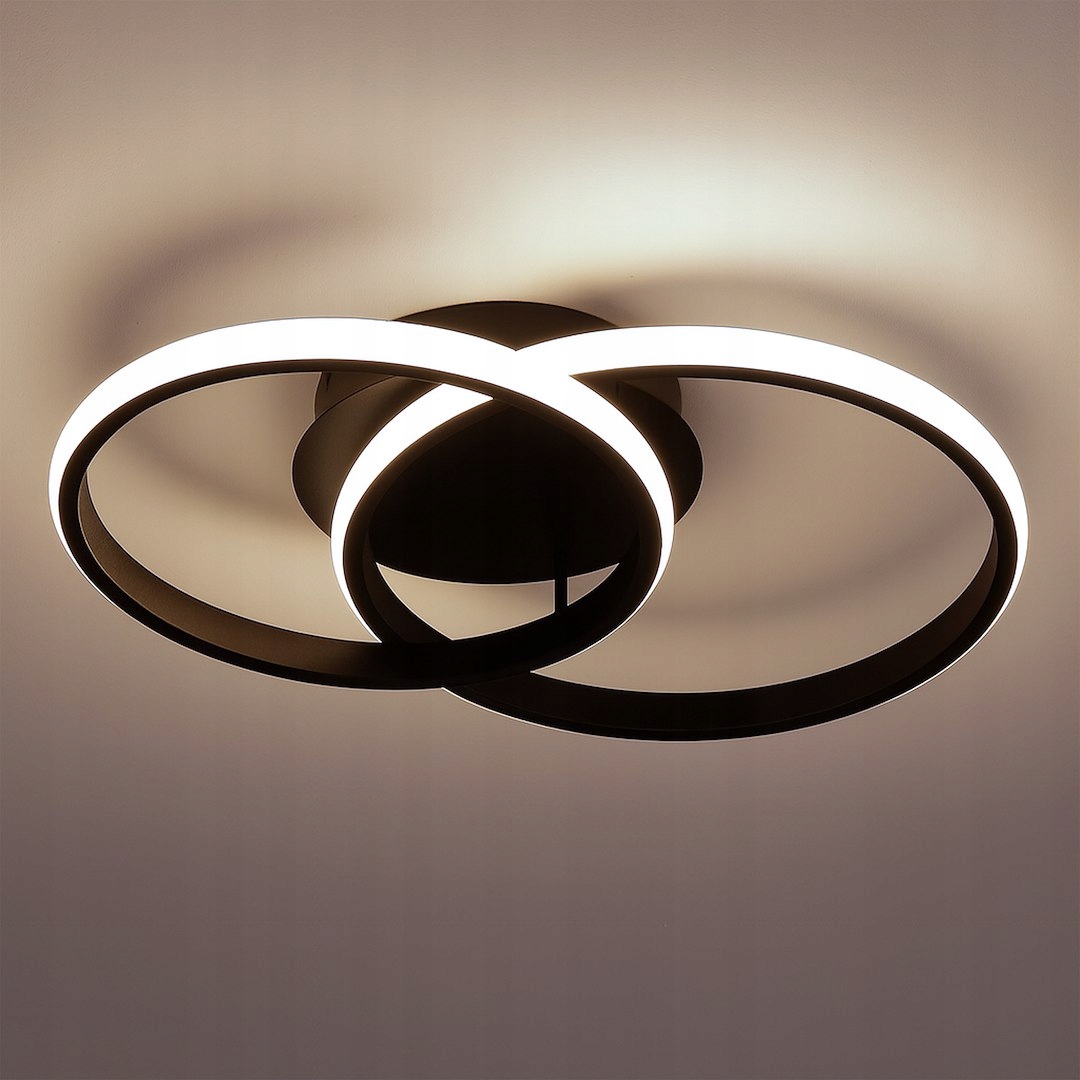 Stropná lampa Milagro Titano Čierna 12W Led Neutrálna 4000K IP20