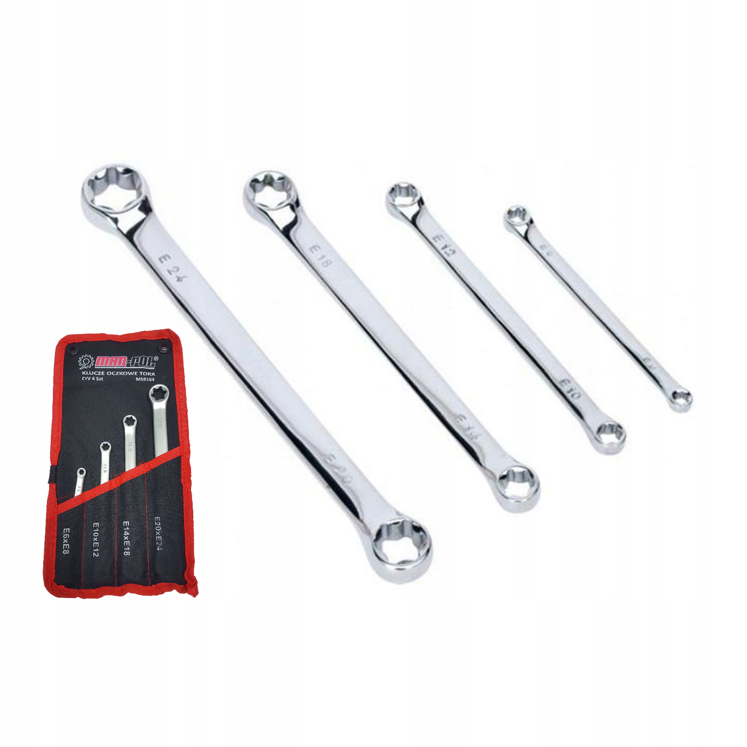 

Zestaw Kluczy Klucze Torx Oczkowe E6-E24 Torxy