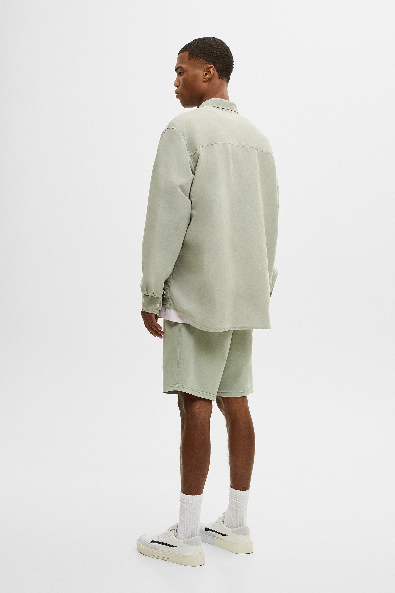 PULL&BEAR koszula lniana regular męska M Rozmiar M