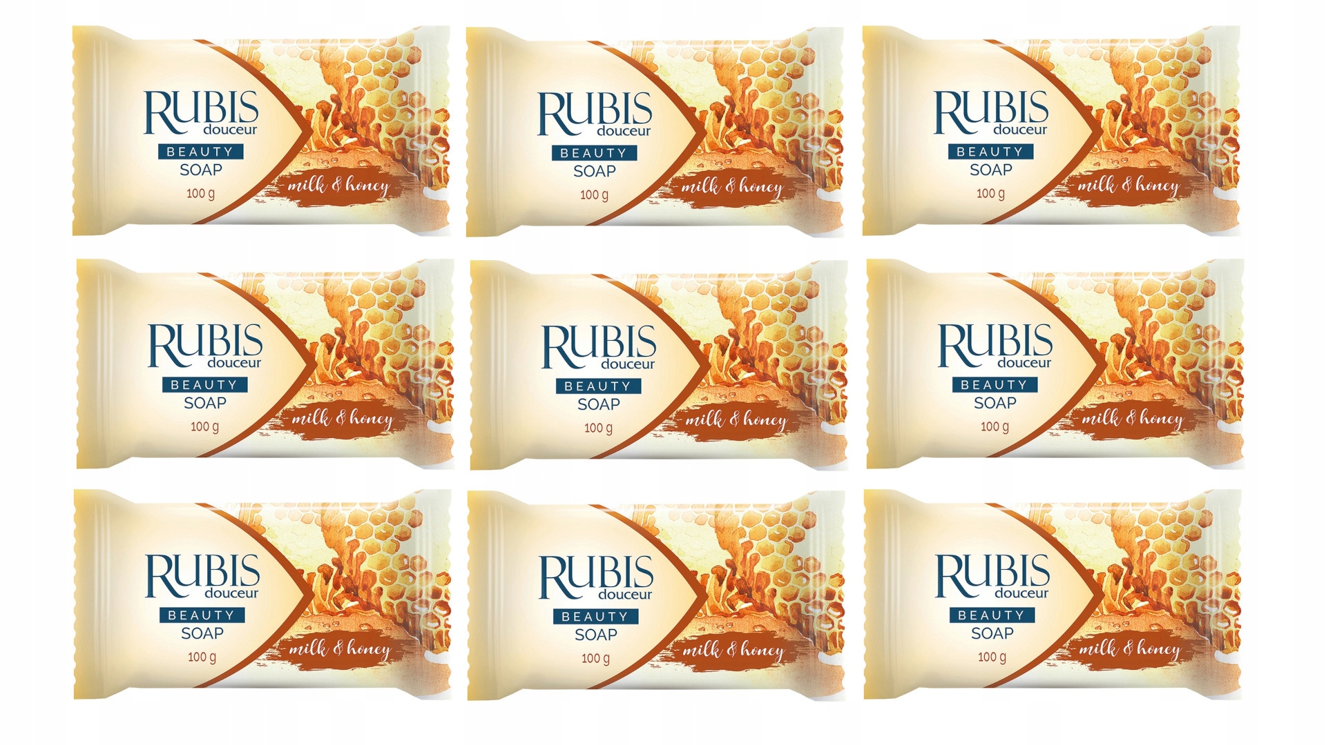 

10 X Rubis Mydło W Kostce Kremowe Mleko Miód 100G