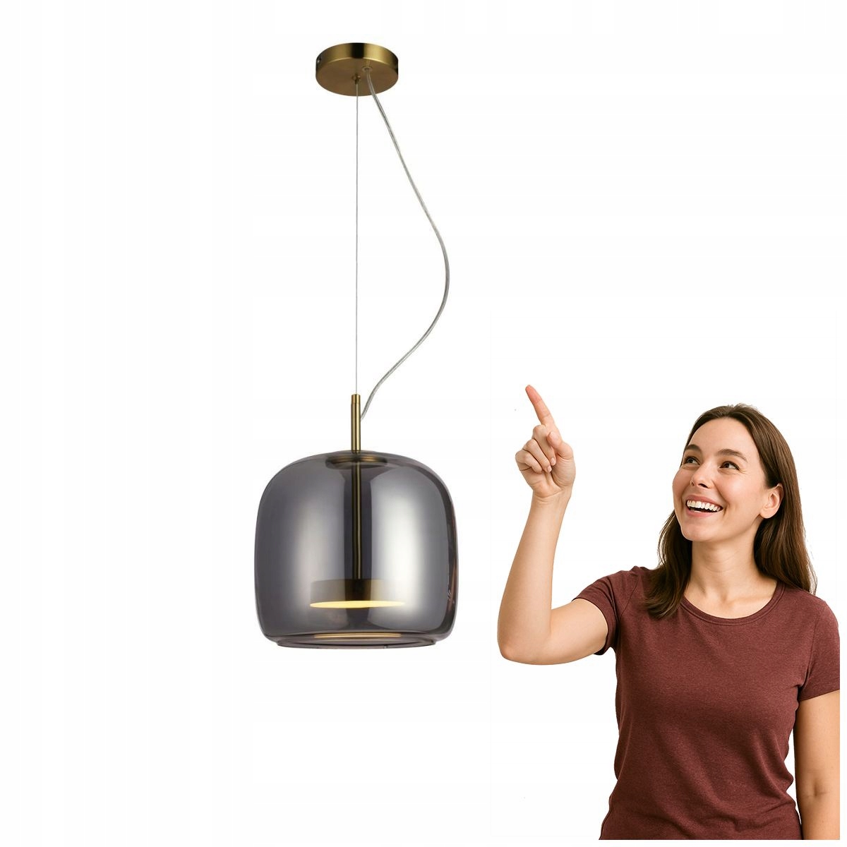 Závěsná lampa Caste Led 10W Zlatá Do Obývacího Pokoje Italux