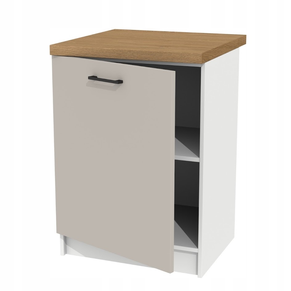Spodná kuchynská skrinka 60 cm Kašmír pre zostavy s doskou Kamenný dub