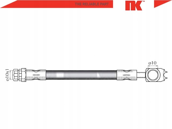 PRZEWÓD HAMULCOWY ELAST. VW PRZÓD GOLF PASSAT 12- Producent części NK