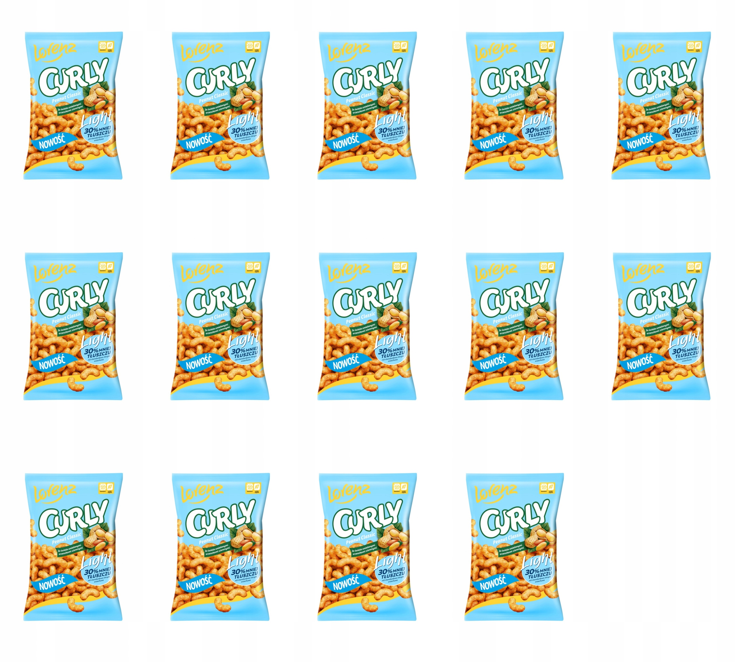 Levně 14 x 100 g Lorenz Curly Ořechové křupky light Karton