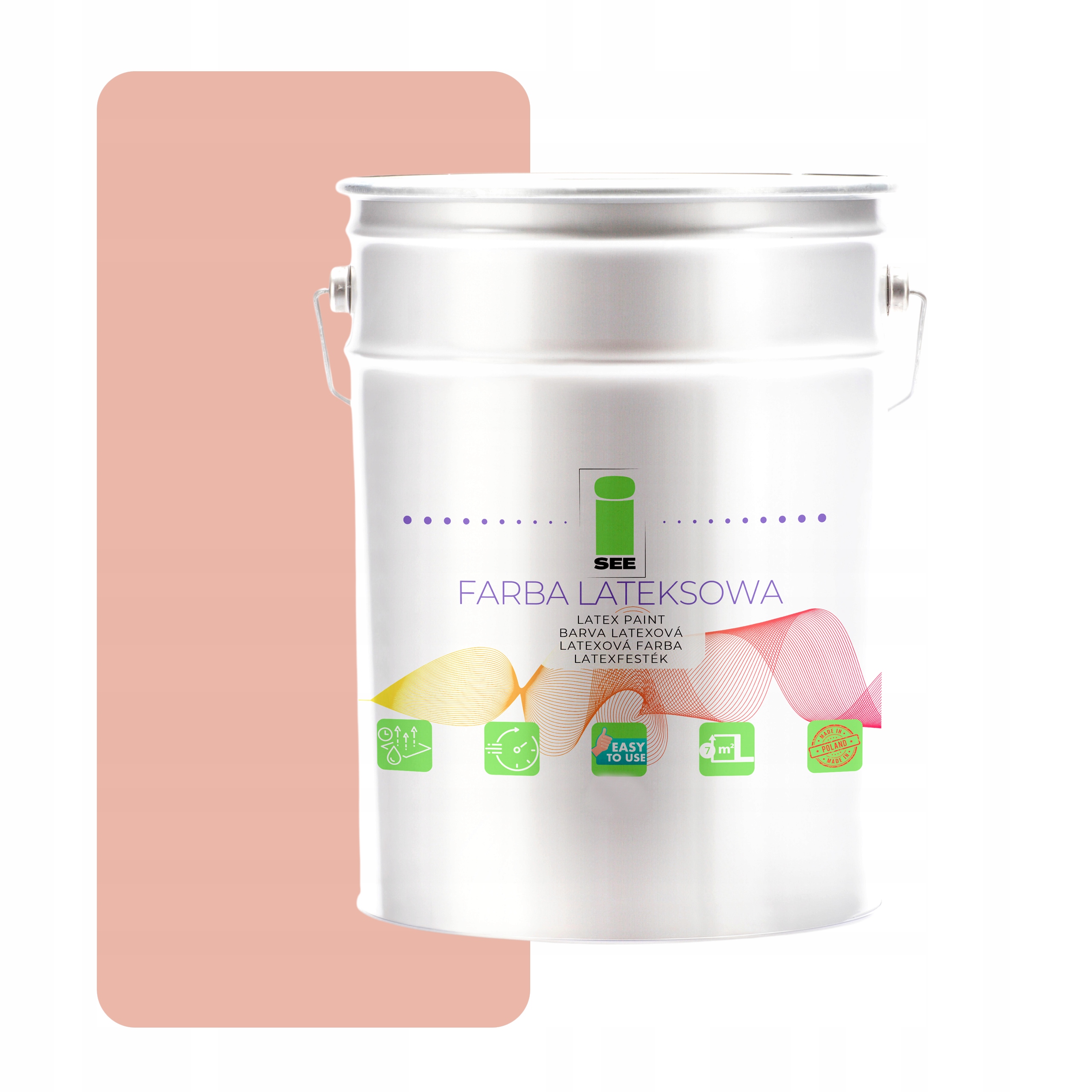 Latexová Farba Na Steny Ružová Priedušná Pudrová Ružová 10 L Hypoalergénna