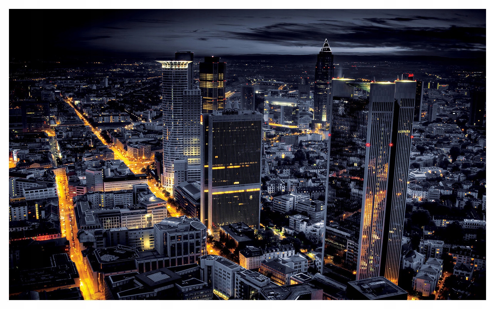 Fototapeta Nočné mesto panoráma vinylová architektúra 368x254 lepidlo