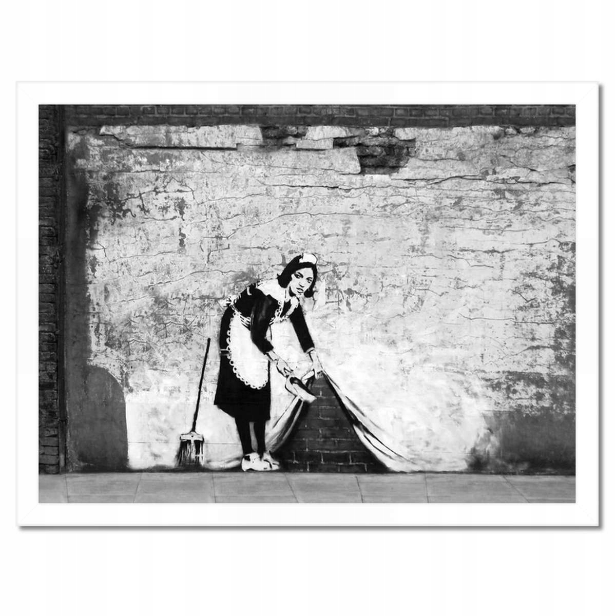 Plakáty v rámu 40x30 Banksy Pokojovka Grafiti