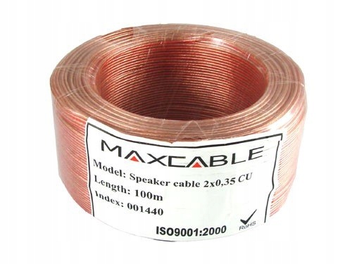 Reproduktorový kabel Cu 2x0,35 mm