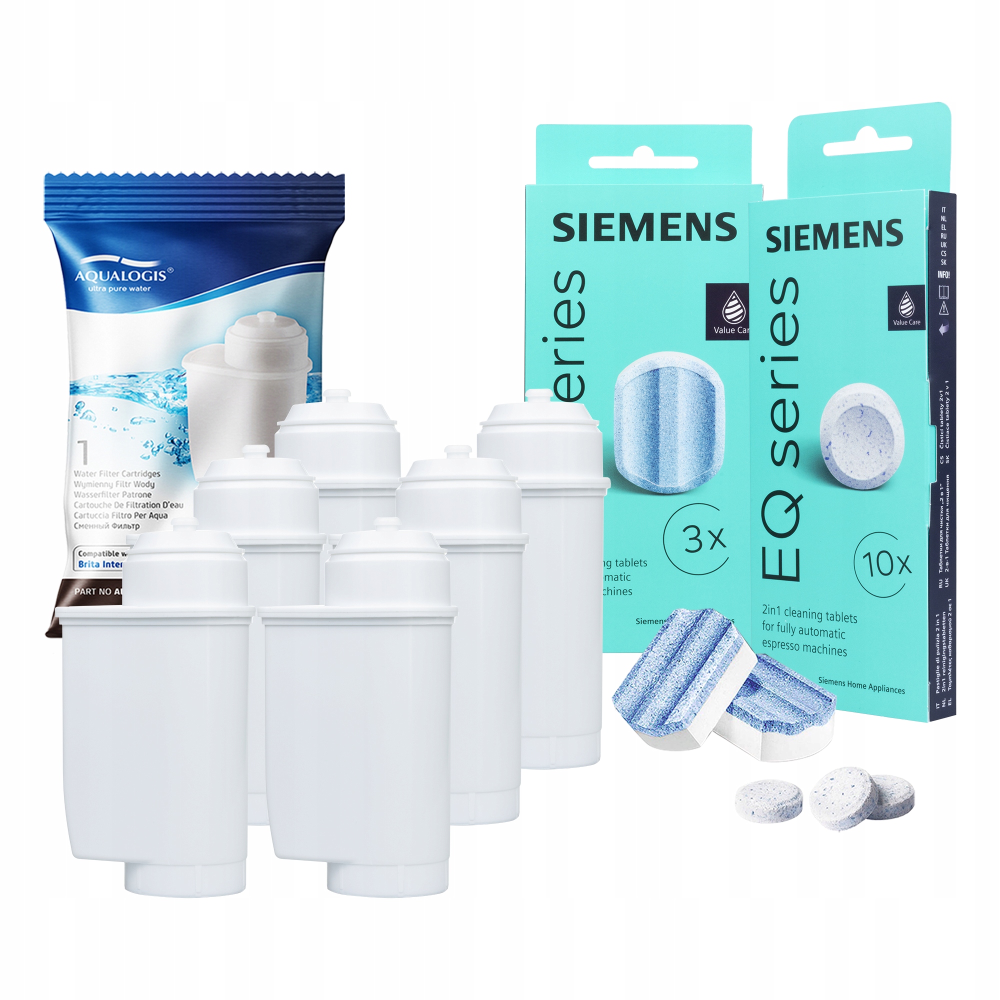 Tablety a odvápňovač Siemens 6x filtr pro kávovar AL-Inte