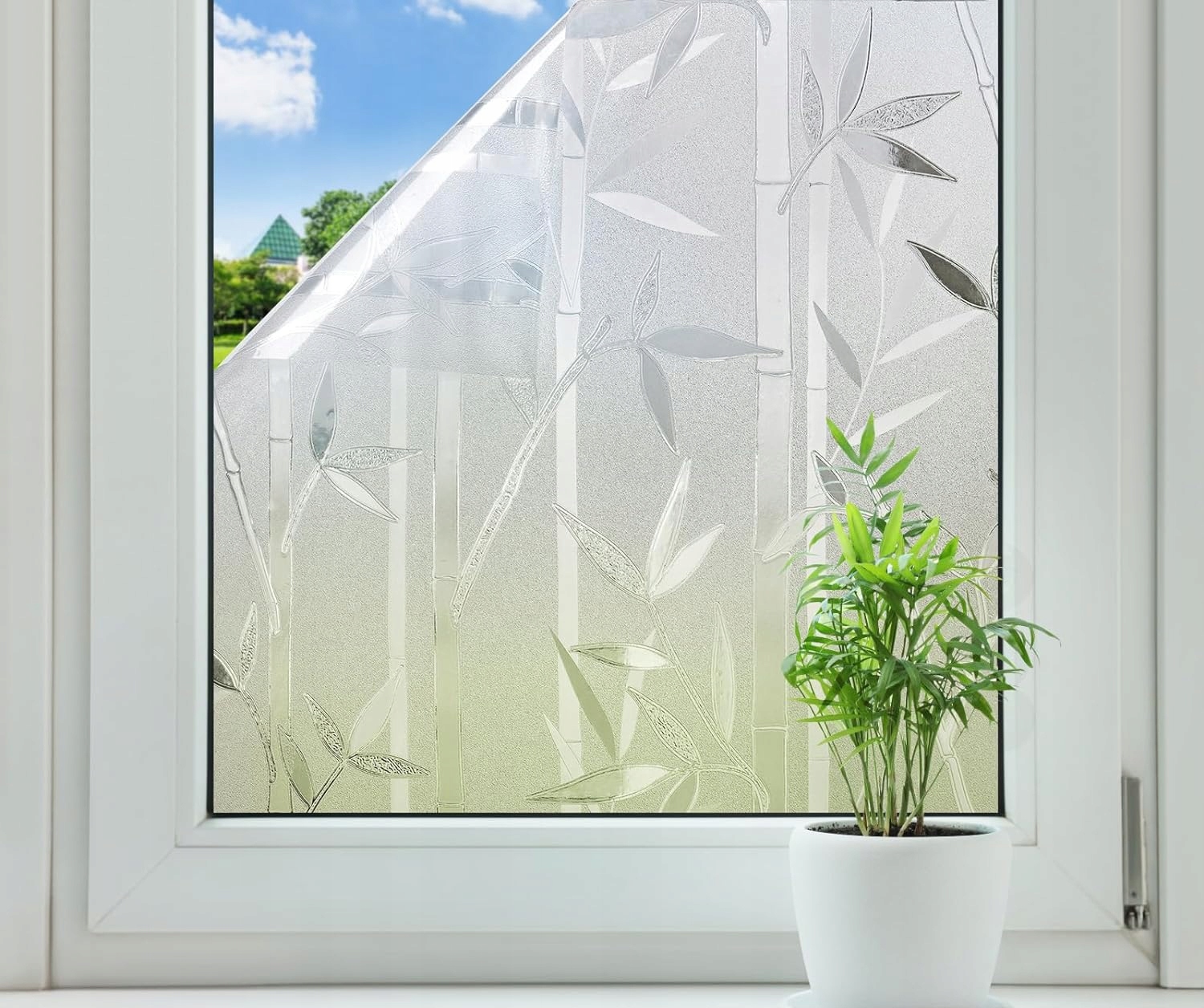 FOLIA NA SZYBĘ OKIENNA OZDOBNA BAMBUS DESIGN CHRONIĄCA PRYWATNOŚĆ 60*100cm Stan opakowania oryginalne