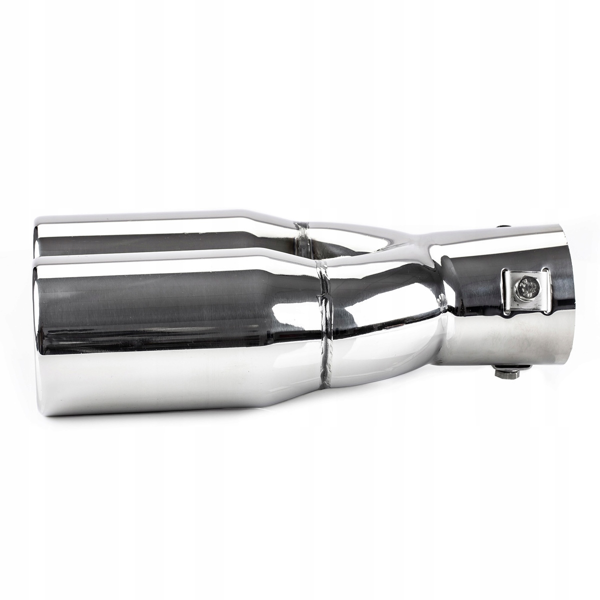 KOŃCÓWKA TŁUMIKA NAKŁADKA NA RURĘ 35-50 MM STAL INOX CHROM PODWÓJNA 2x 63MM Producent Amio