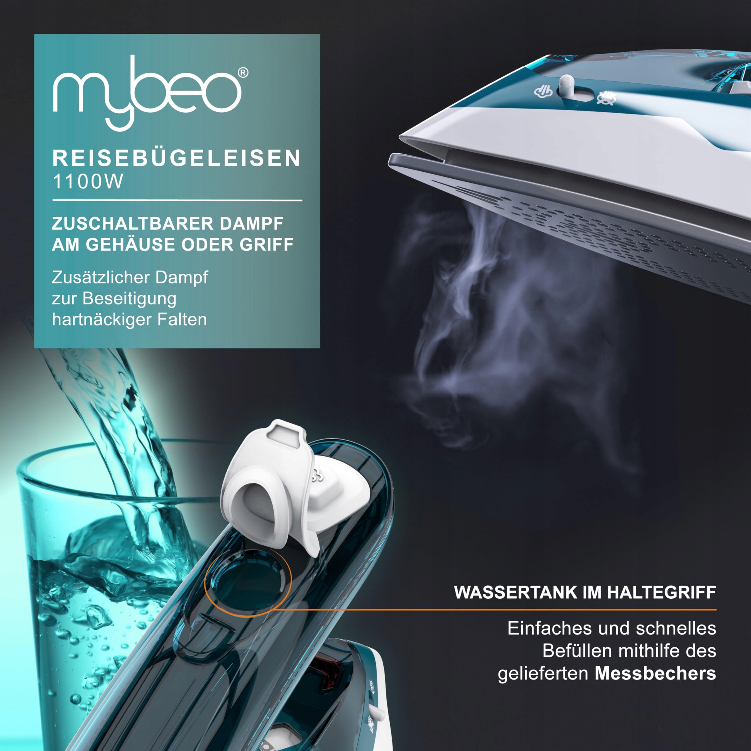 CSL Żelazko Podróżne 1100W Dwunapięciowe 110/230V Małe i Lekkie — miniatura 4