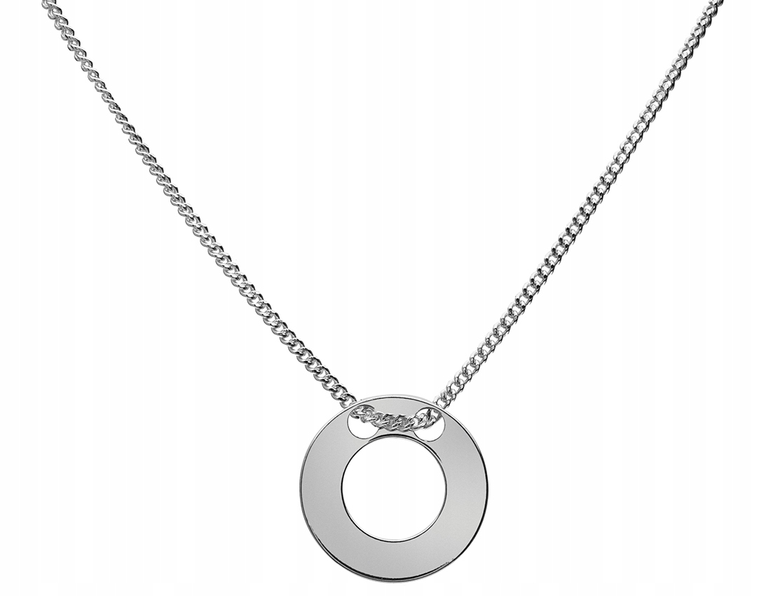 

Naszyjnik celebrytka srebrna 925 ring koło 42+4cm