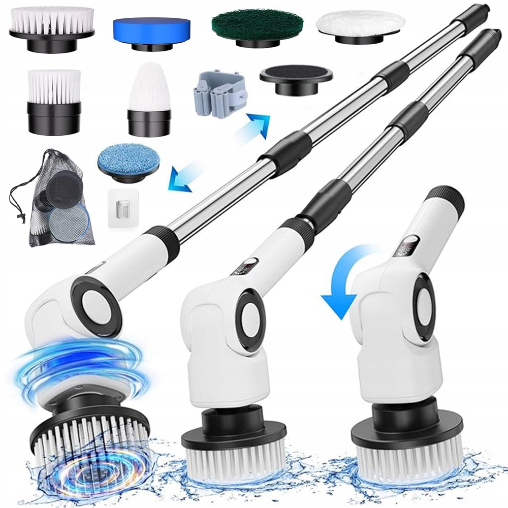 Levně Elektrický Mop Rotační Výsuvný Kartáč Na Čištění Úklidový 7V1