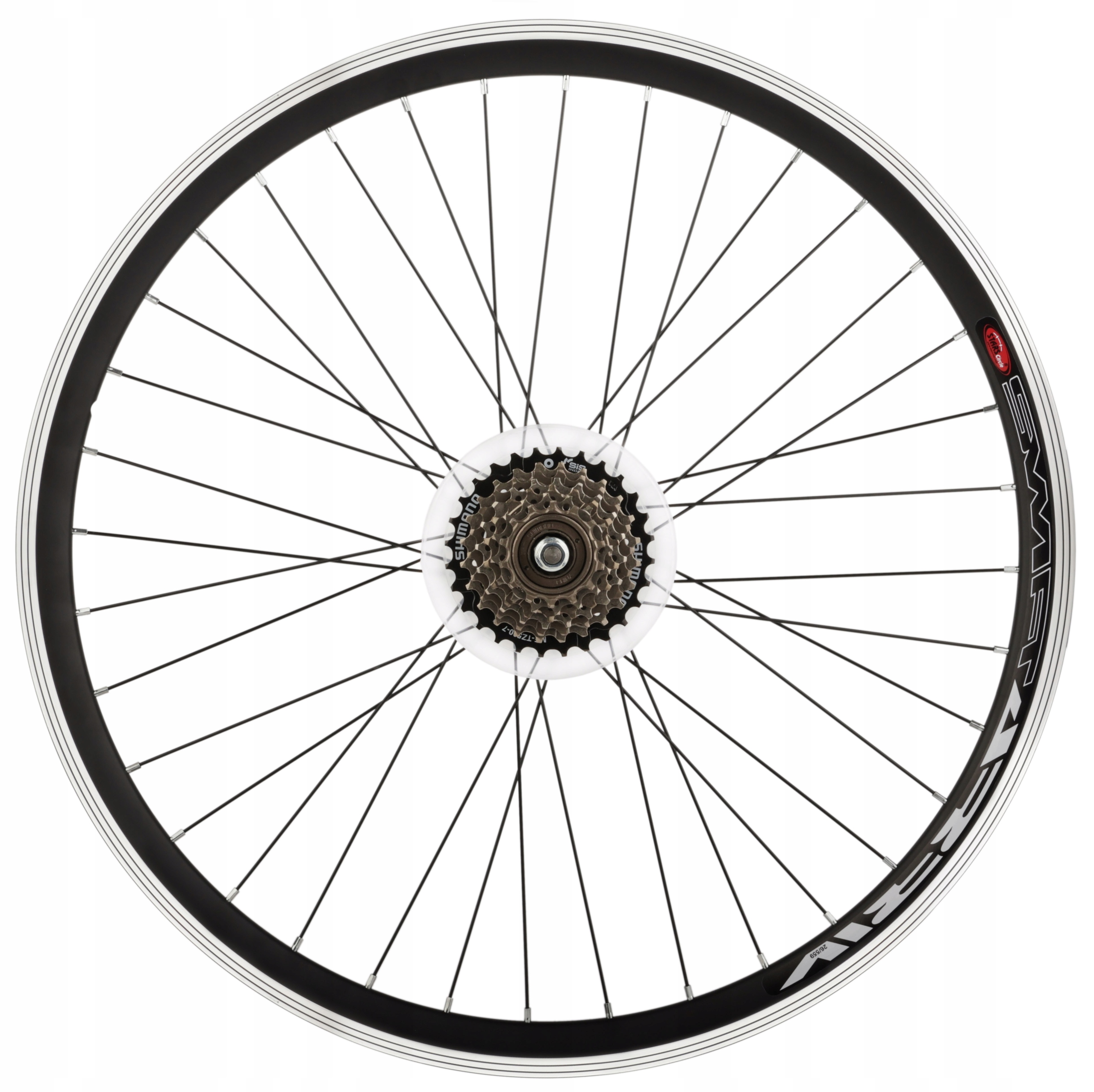 Zadní kolo 26 Černé Alu Volnoběžka 7 rz Shimano