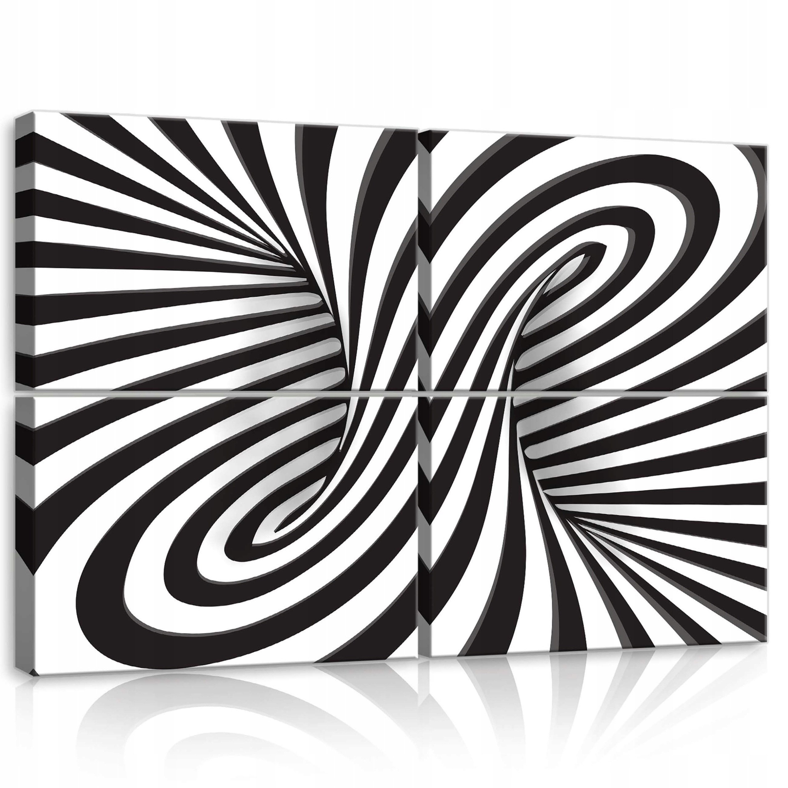 Obraz 120x80 Optická ilúzia čiernobiely vír špirála tunel abstrakcia Op