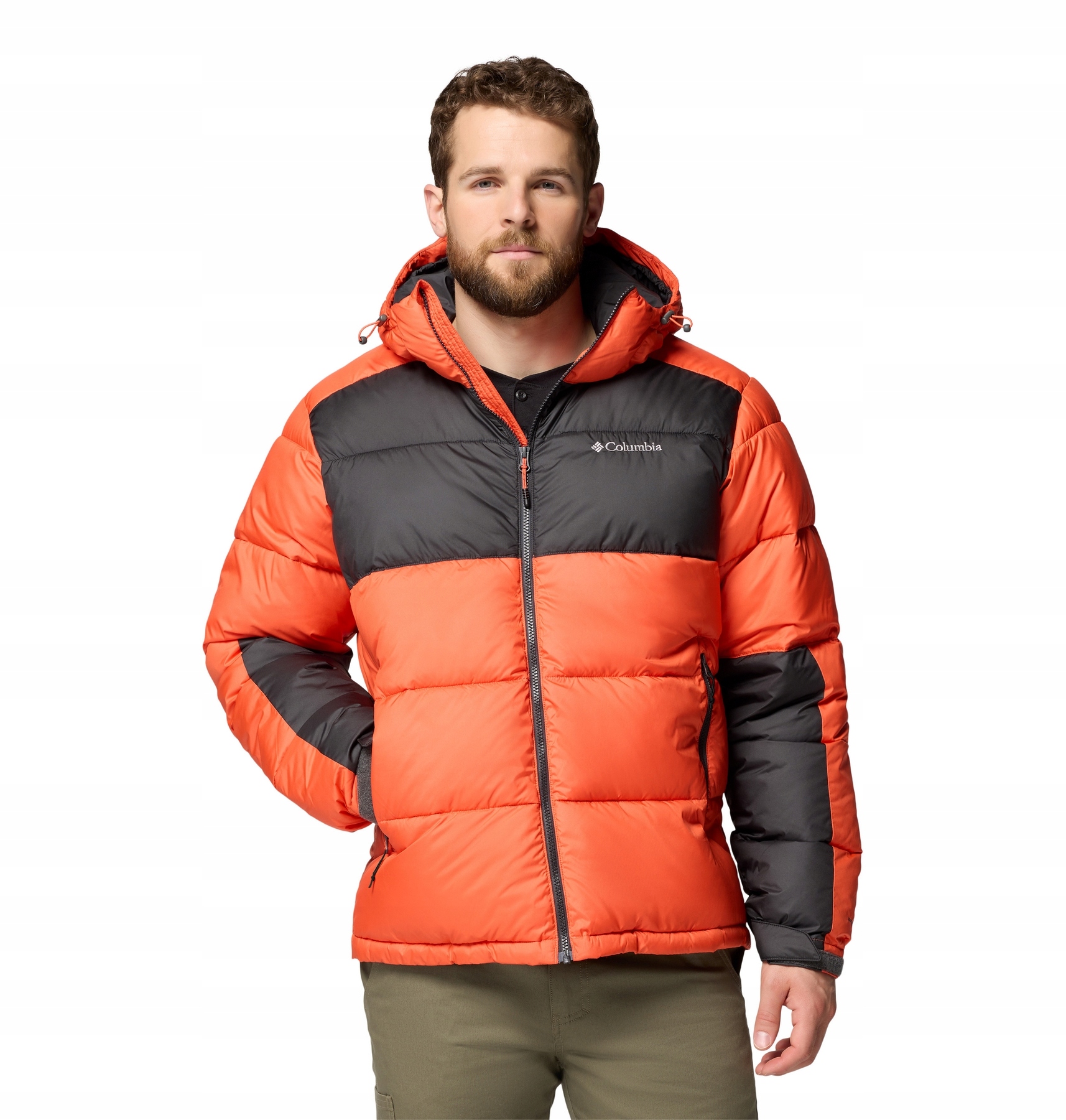 Pánská péřová bunda Columbia Pike Lake II oranžová 2050931864 r XL