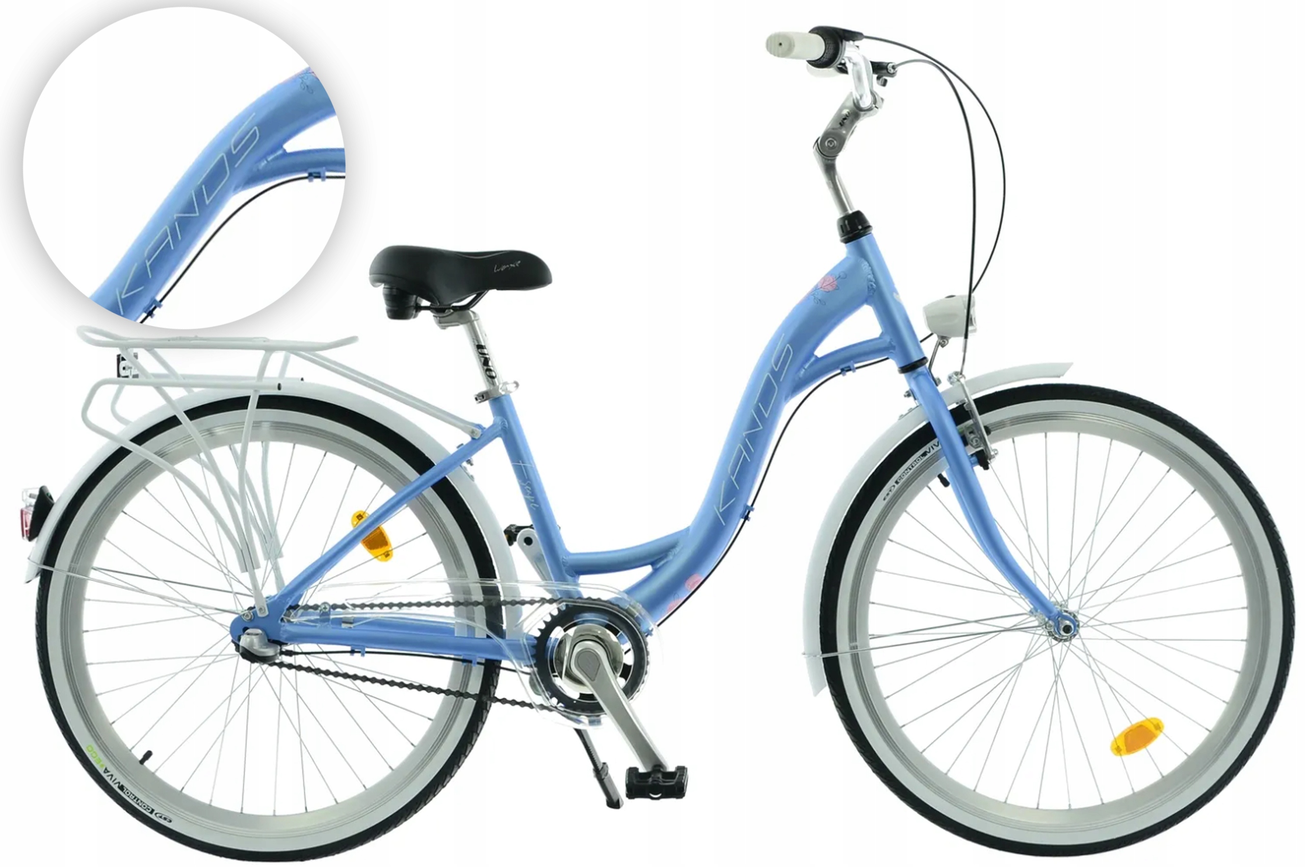 Rower Miejski 26" Kands Escape rama 15" błękitny biały R25