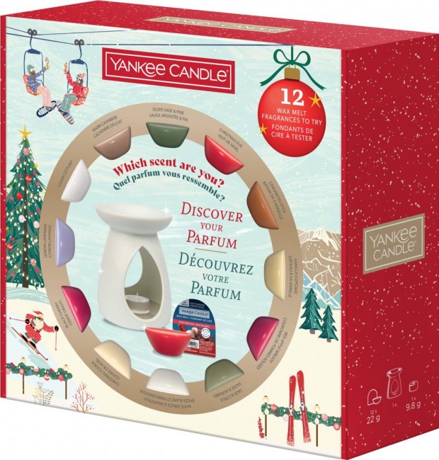 Dárková sada Yankee Candle Apres Ski Aromalampa 12 voskových tavenin