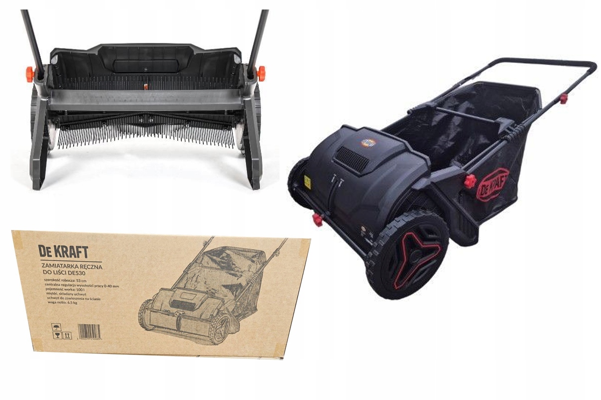 Dekraft Zbieracz Zamiatarka Ręczna Do Liści Trawy Z Kostki Chodnika 53cm