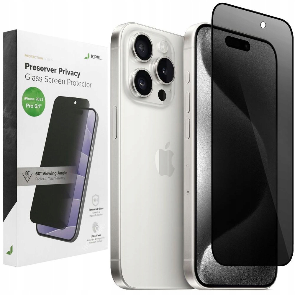 Sklo S Privátním Filtrem Jcpal Preserver pro Apple iPhone 15 Pro, japonské