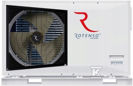 Pompa ciepła Rotenso Windmi 8 kW w czarnej obudowie