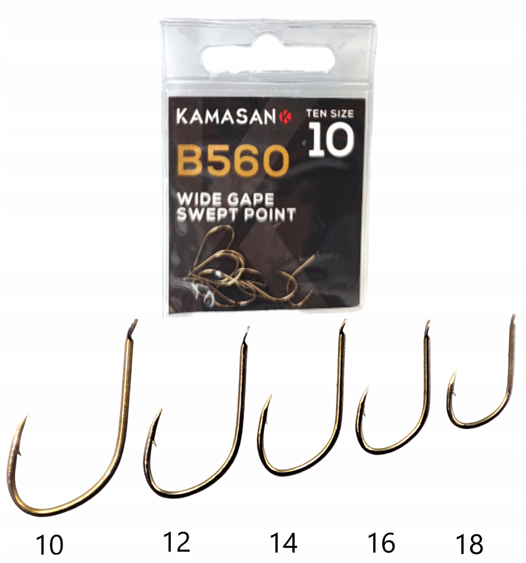 

Haczyki nr10 Kamasan B560 Spade 10 szt